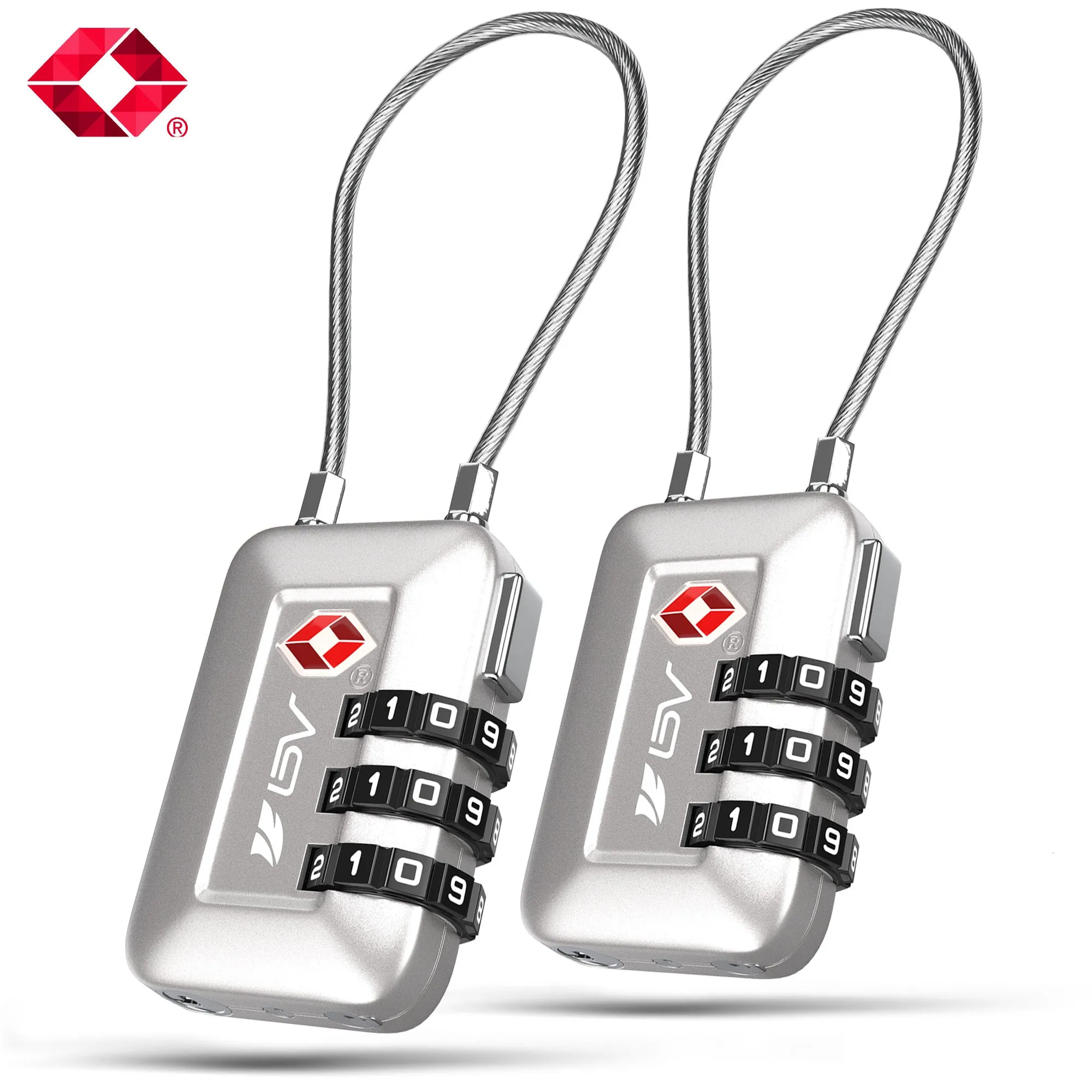 BV TSA-accepted Luggage Lock Suitcase Travel Lock 2/4/6 Pack