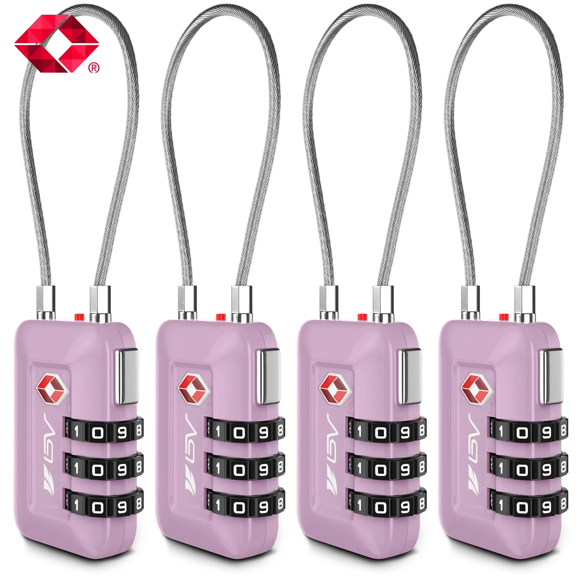 BV TSA-accepted Luggage Lock Suitcase Travel Lock 2/4/6 Pack
