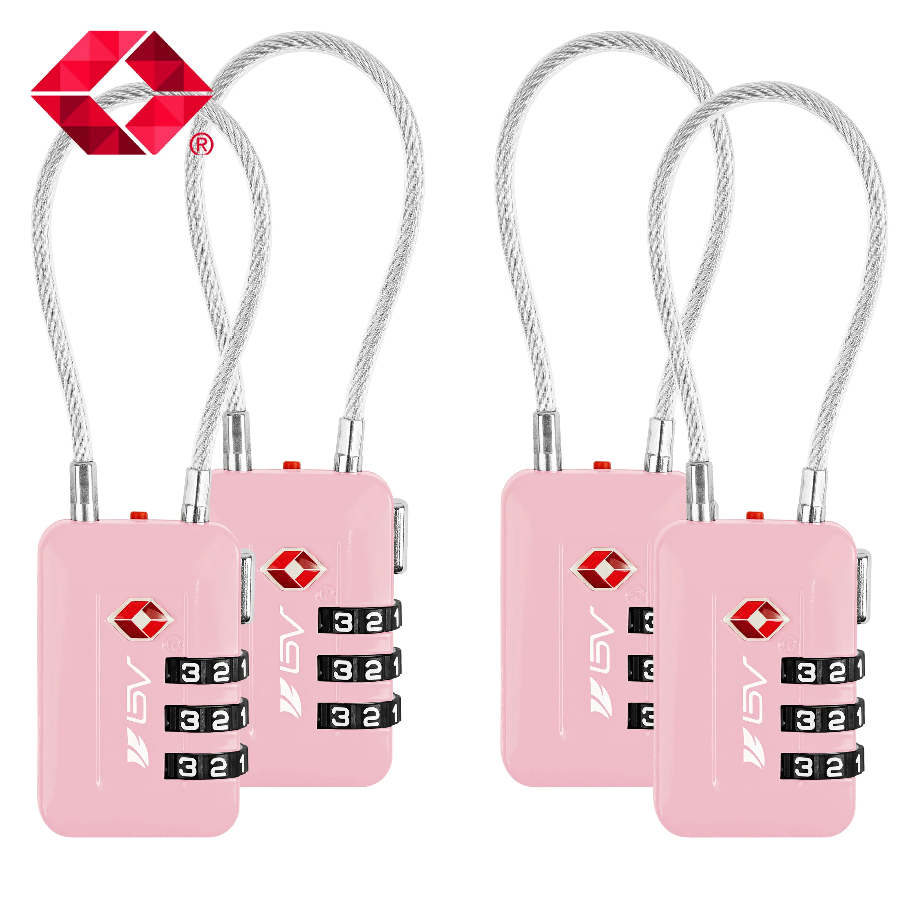 BV TSA-accepted Luggage Lock Suitcase Travel Lock 2/4/6 Pack