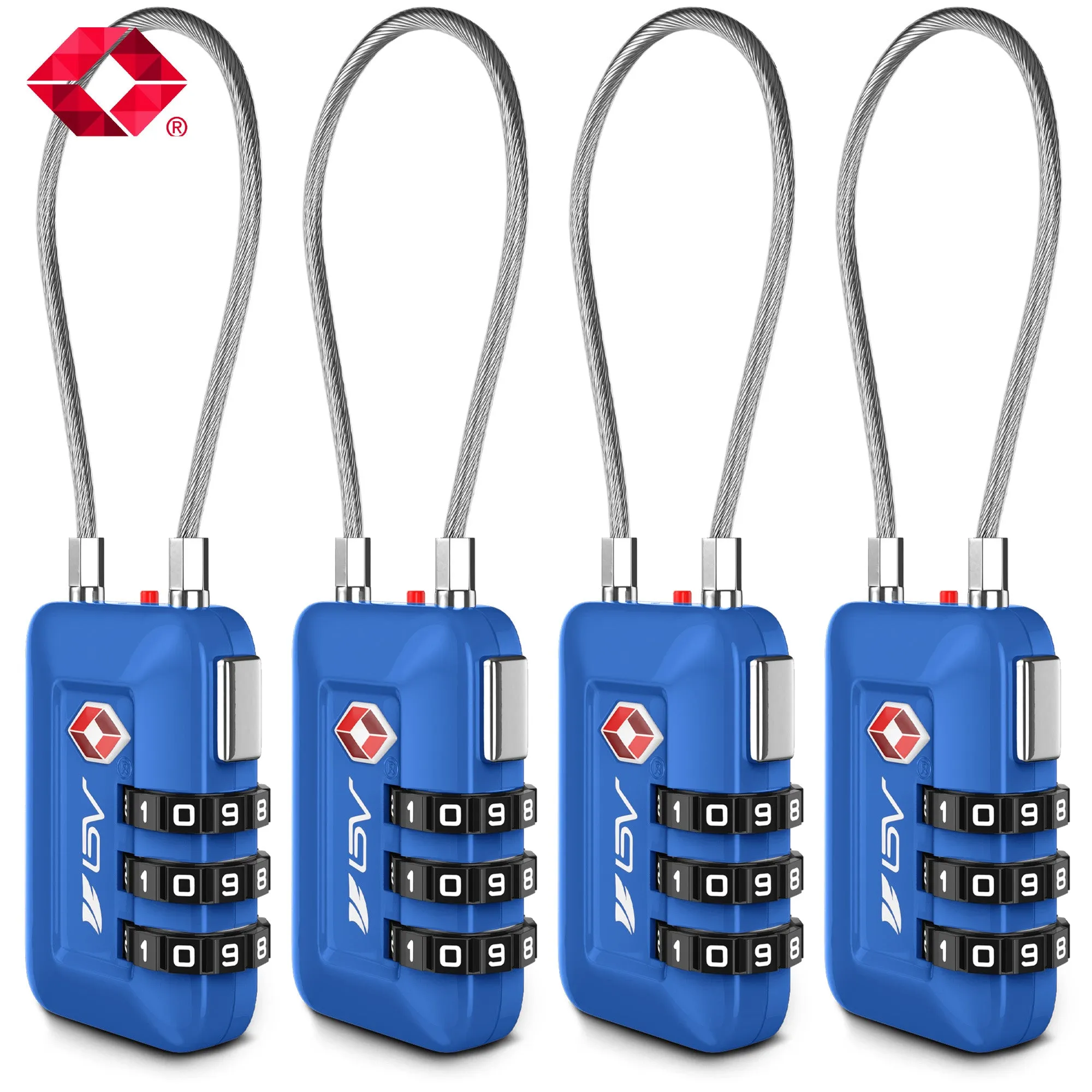 BV TSA-accepted Luggage Lock Suitcase Travel Lock 2/4/6 Pack