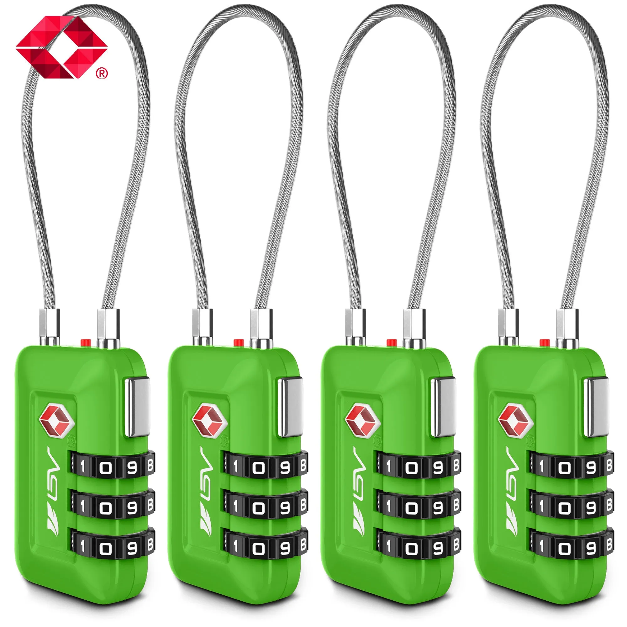 BV TSA-accepted Luggage Lock Suitcase Travel Lock 2/4/6 Pack