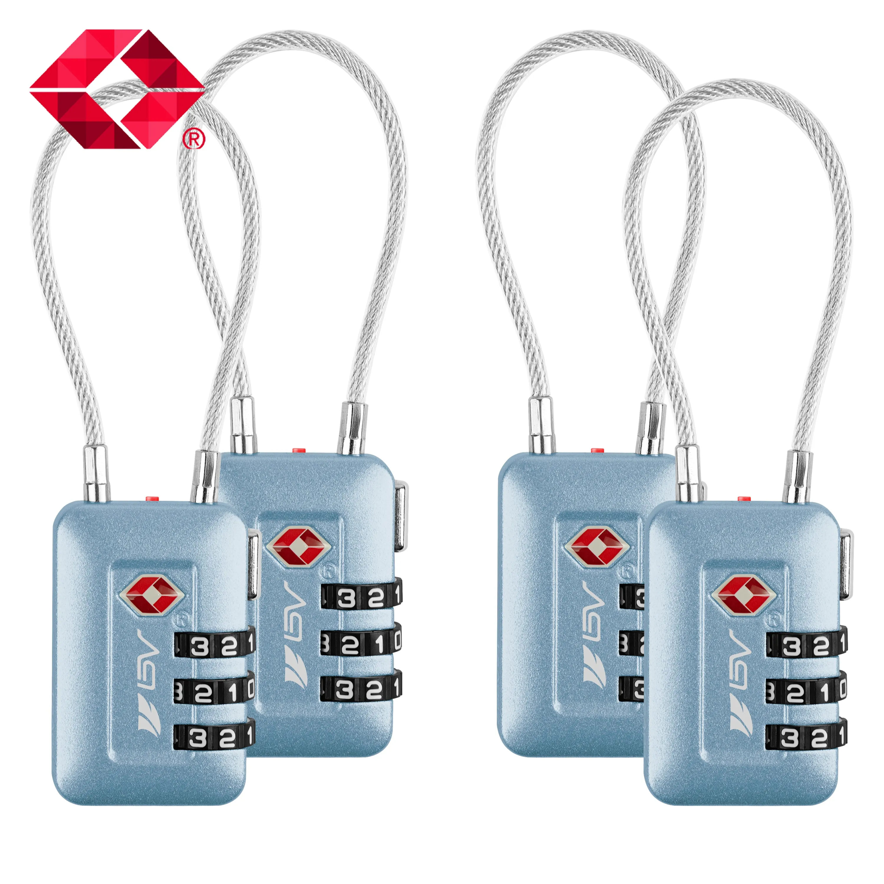 BV TSA-accepted Luggage Lock Suitcase Travel Lock 2/4/6 Pack