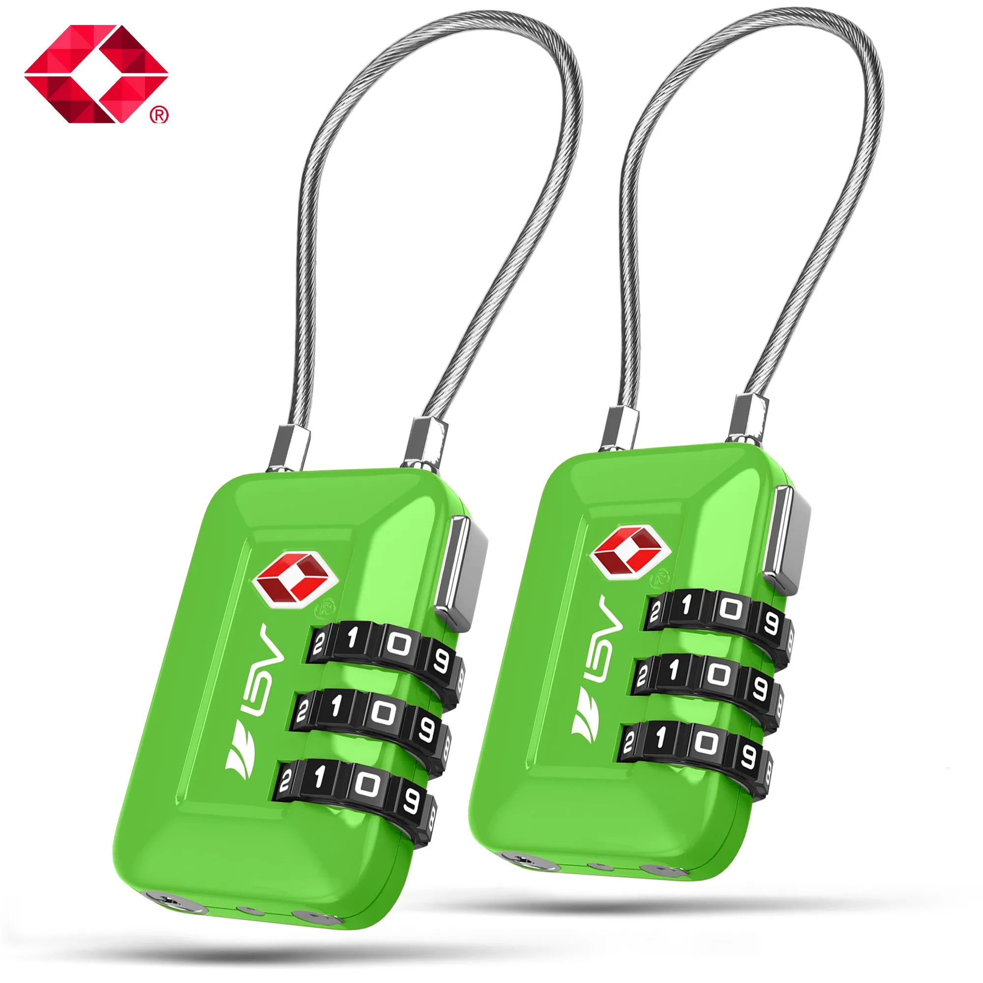 BV TSA-accepted Luggage Lock Suitcase Travel Lock 2/4/6 Pack