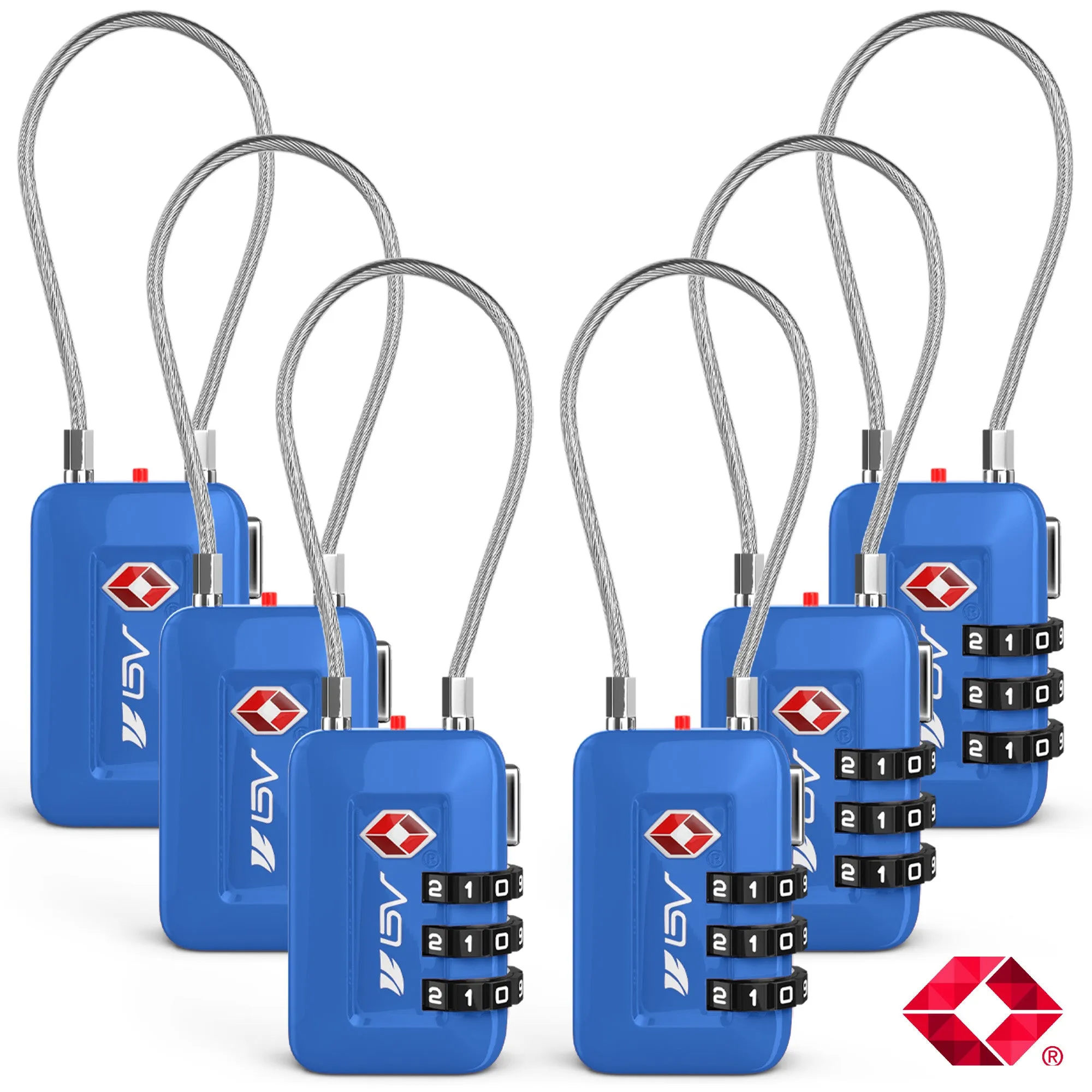BV TSA-accepted Luggage Lock Suitcase Travel Lock 2/4/6 Pack