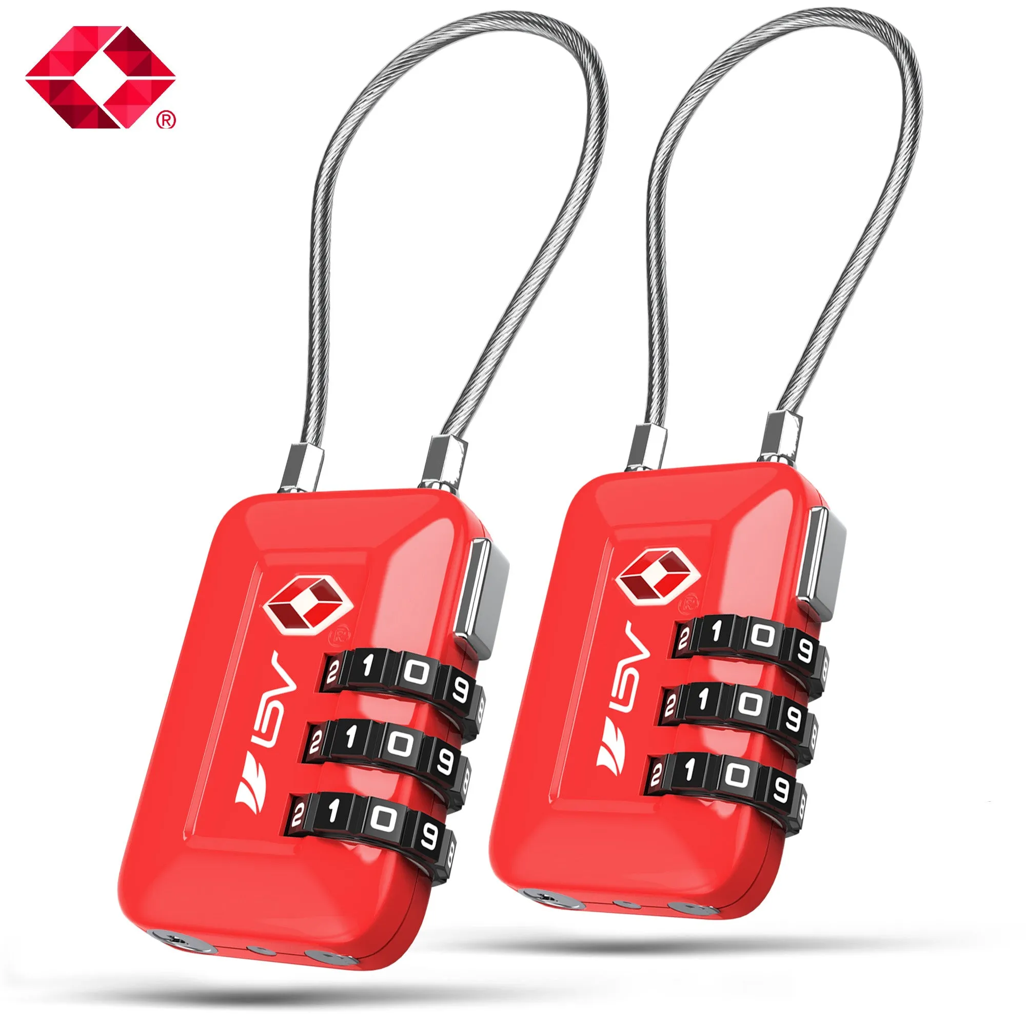 BV TSA-accepted Luggage Lock Suitcase Travel Lock 2/4/6 Pack