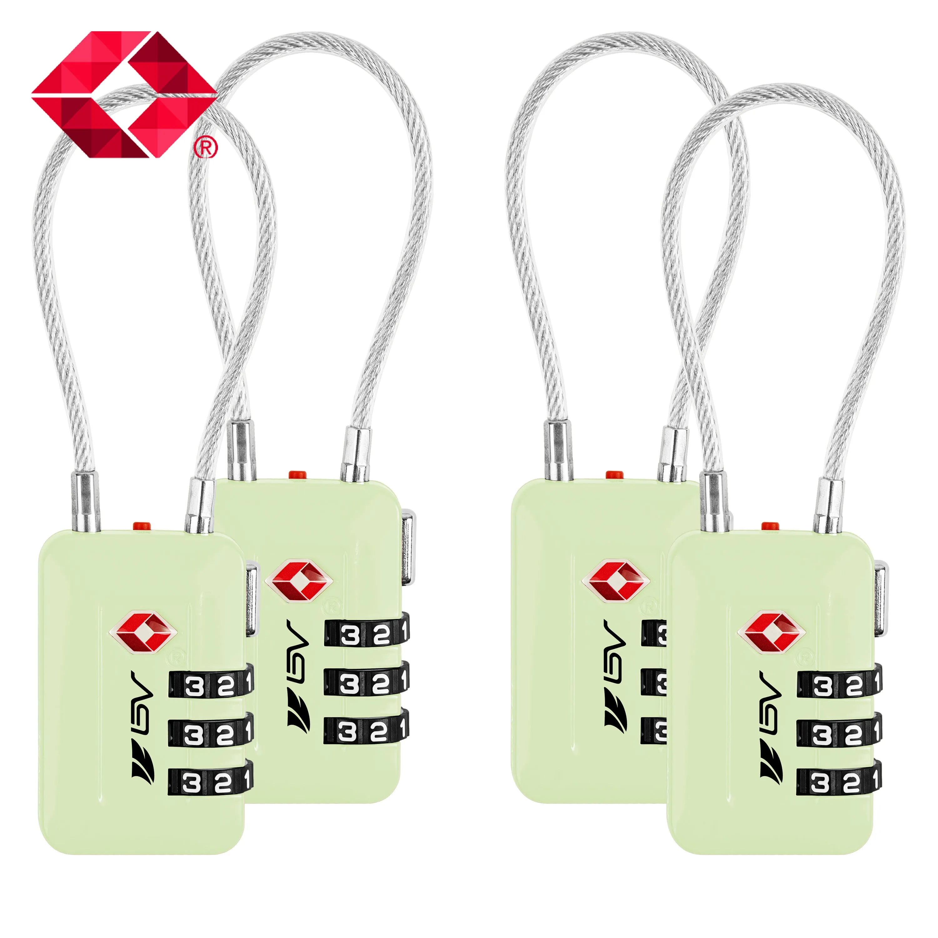 BV TSA-accepted Luggage Lock Suitcase Travel Lock 2/4/6 Pack
