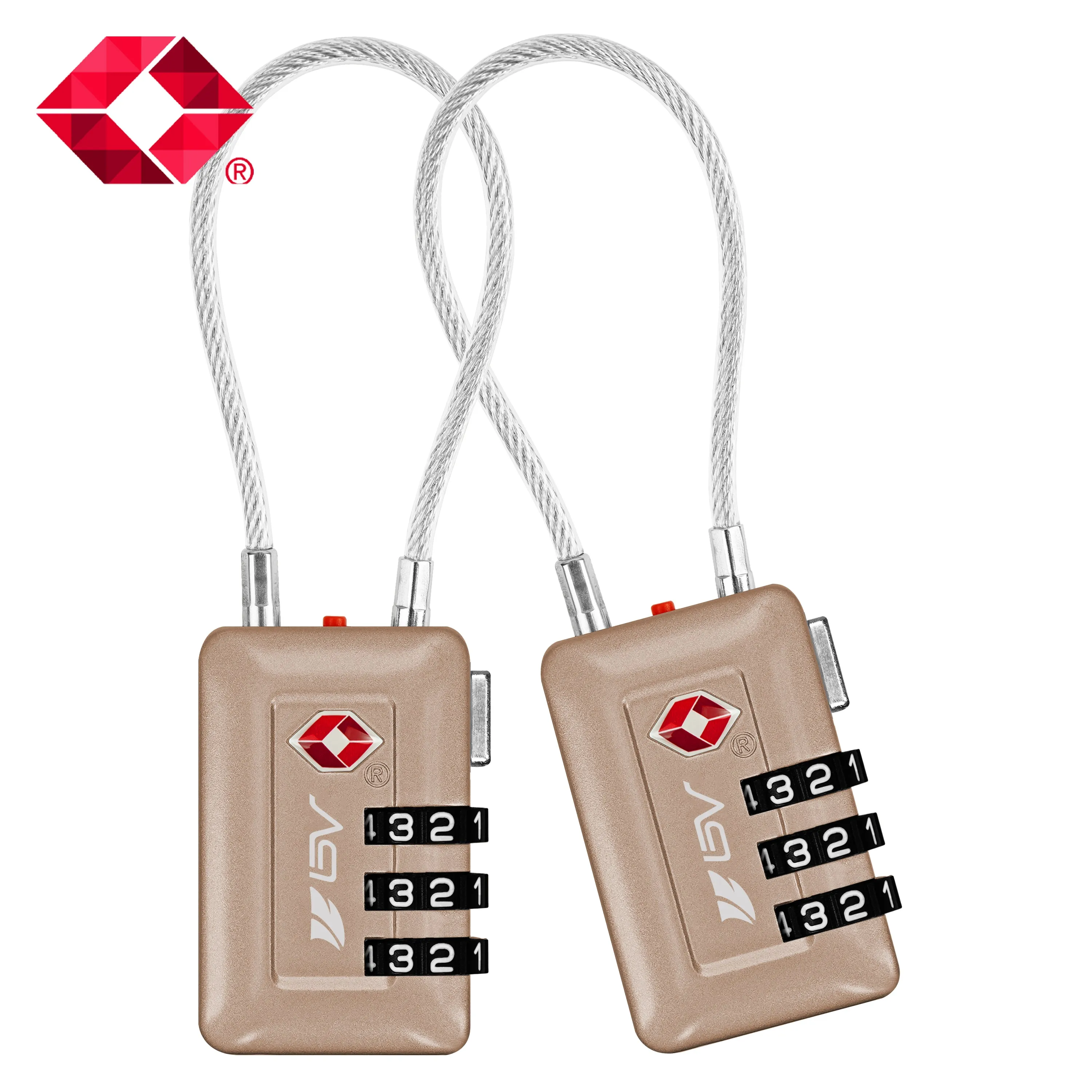 BV TSA-accepted Luggage Lock Suitcase Travel Lock 2/4/6 Pack