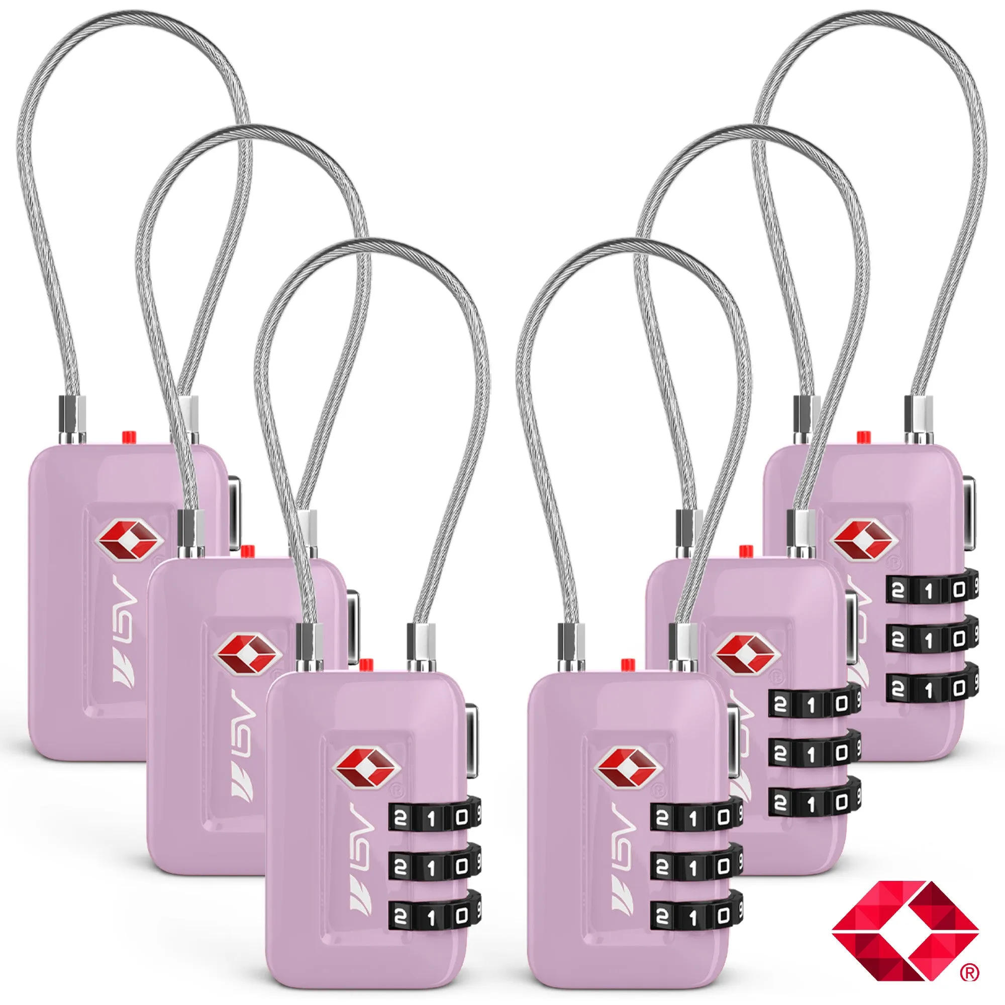 BV TSA-accepted Luggage Lock Suitcase Travel Lock 2/4/6 Pack