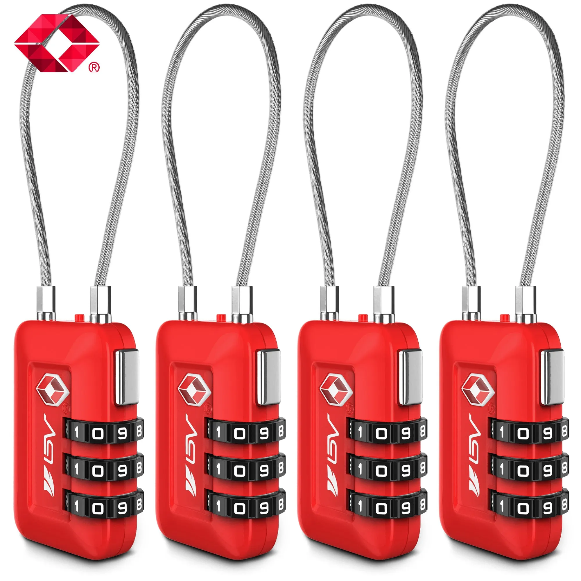 BV TSA-accepted Luggage Lock Suitcase Travel Lock 2/4/6 Pack