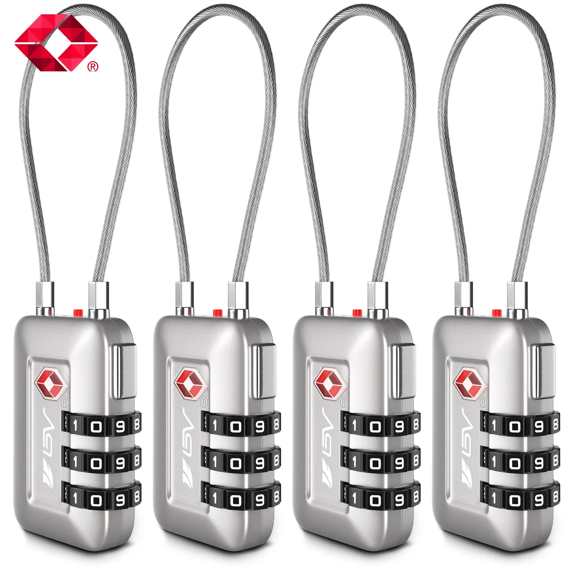BV TSA-accepted Luggage Lock Suitcase Travel Lock 2/4/6 Pack