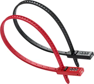 Cable Locks with Combination Set– 2pcs Via Velo 21-Inch Steel Zip Tie Lock | Lightweight Small Bike Cable Lock| Short Cable Locks for Cabinet Travel Luggage one Size, BLAKC,RED, 230808T