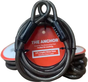 Cache Anchor Lock, Security Steel Wire 10mm Cable, Thick and Sturdy Lock for Basecamp Pad and Basecamp System