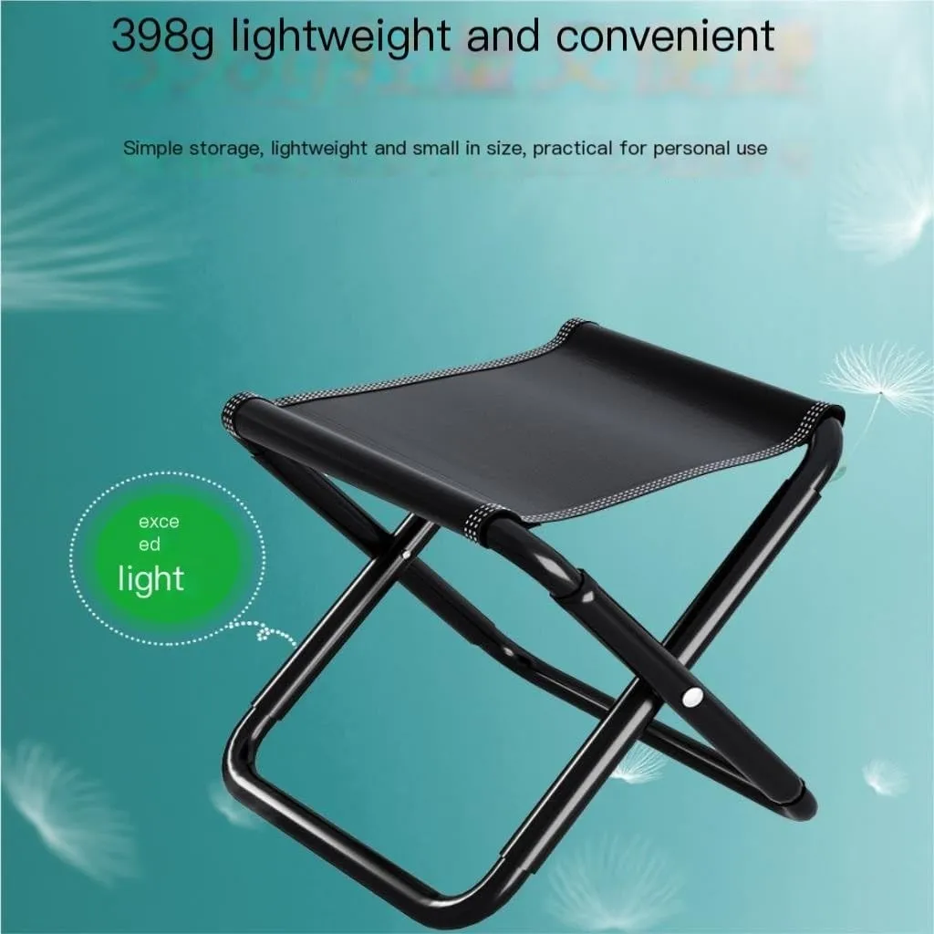 Camp Stool Mazar Thickened Chair Compressed Street Stall Fishing Night Market Aluminum Alloy Portable Household Stool Camping Stool(Blue,C)