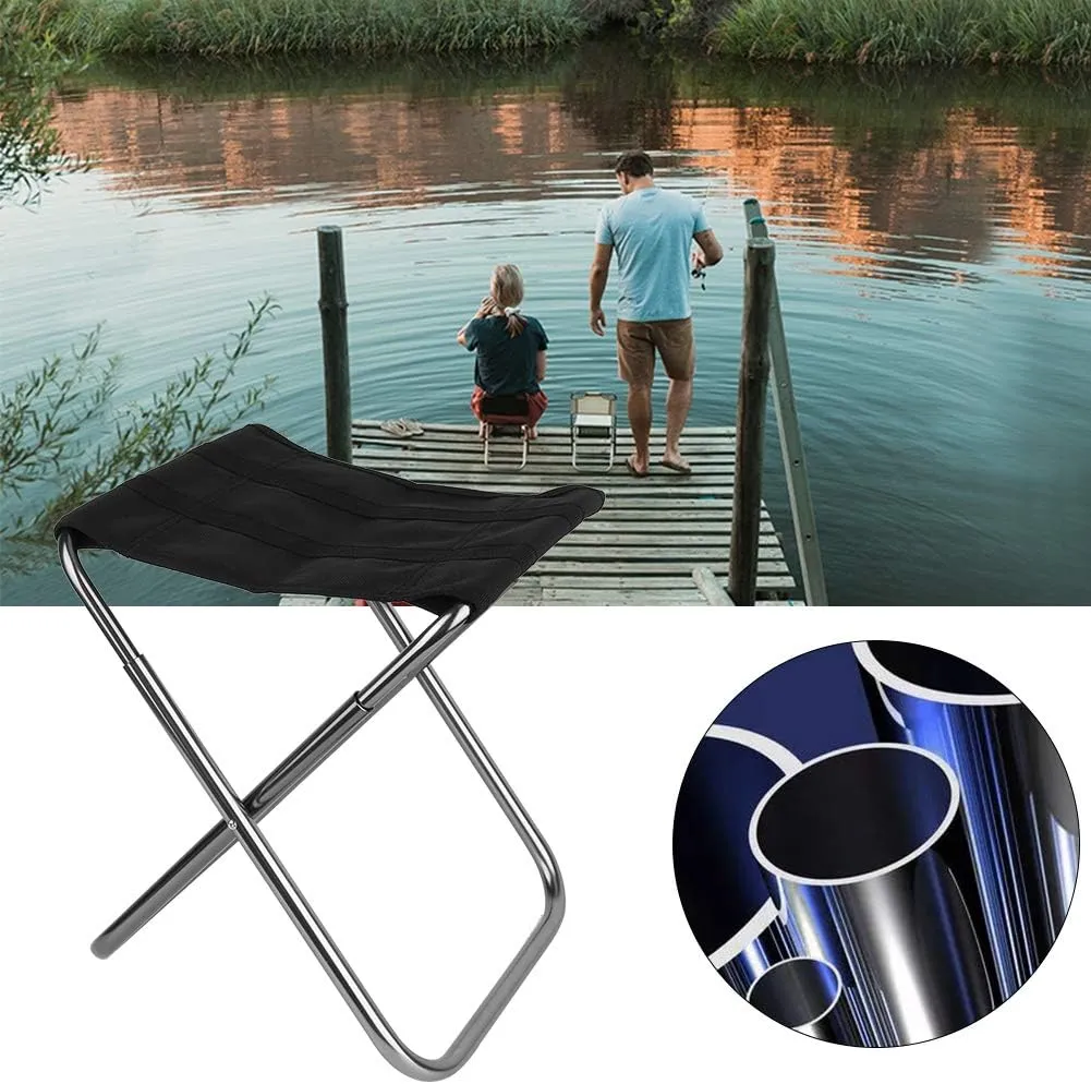 Camping Chairs, Portable Folding Chairs for Outside Aluminum Alloy Folding Stool Compact Backpacking Chair for Hiking, Beach, Picnic, Barbeques, Outdoor