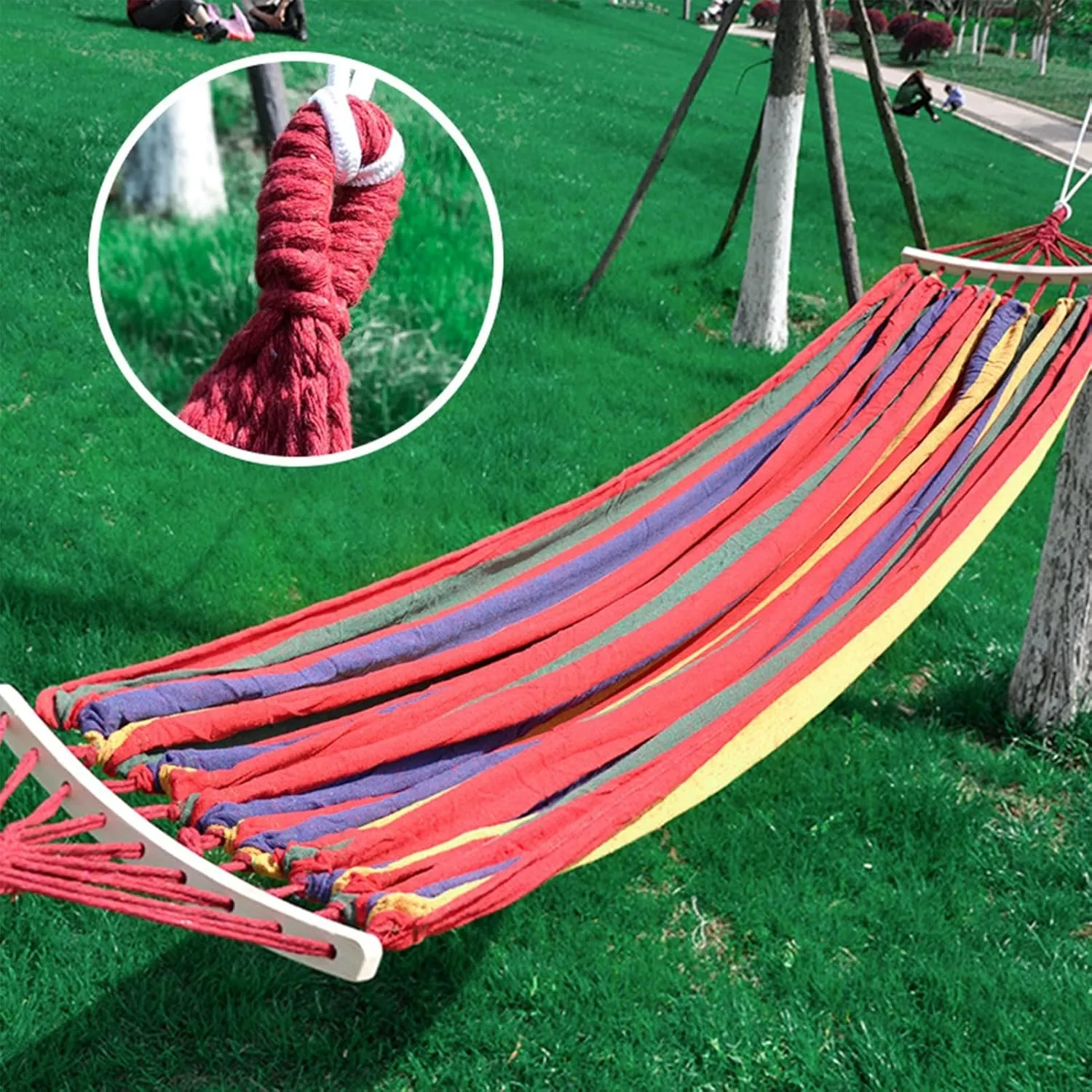 Camping Hammock Double & Single Portable Hammocks Camping Accessories for Outdoor, Indoor, Backpacking, Travel, Beach, Backyard, Patio, Hiking,Red a,190x80cm
