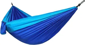 Camping Hammock Double Person Hammock Camping Rocking Chair Outdoor BBQ Travel Swing Hammock Climbing Rest Bed Furniture, Blue