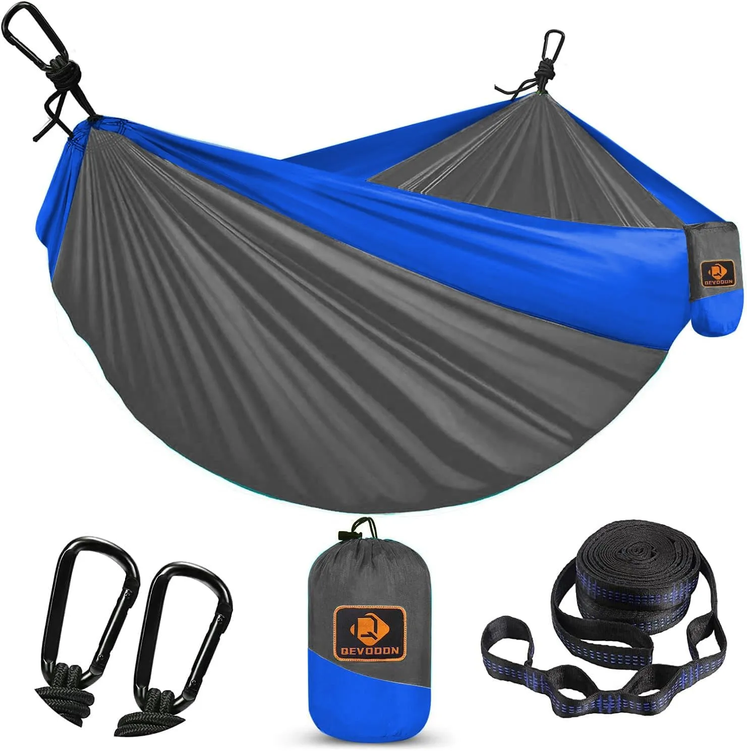 Camping Hammock for Outside,Double Hammock with Tree Straps(18 1Loops) 210T Nylon Parachute Lightweight Portable Hammock for Outdoor Travel,Hiking,Backpacking,Hunting,Outdoor,Beach,Camping Gear