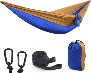 Camping Hammock - Portable Hammock, Best Parachute Double Hammock for Backpacking, Camping, Travel, Beach, Yard.