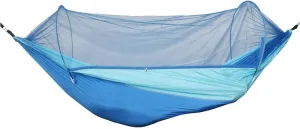 Camping Hammock,travel Hammock,Automatic Quick-open with Mosquito Net, Nylon Fabric, Suitable for Camping, Camping and Beach Scenarios.(Light blue)