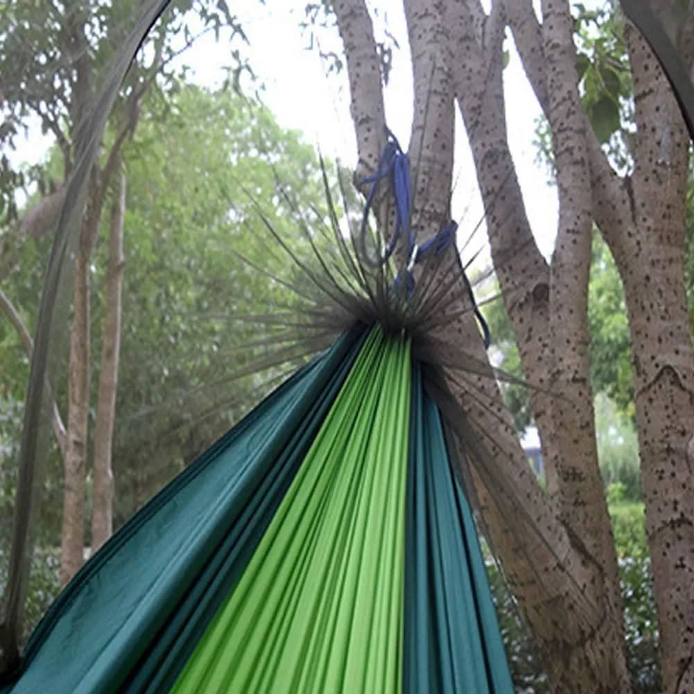 Camping Hammock,travel Hammock,Automatic Quick-open with Mosquito Net, Nylon Fabric, Suitable for Camping, Camping and Beach Scenarios.(Light blue)
