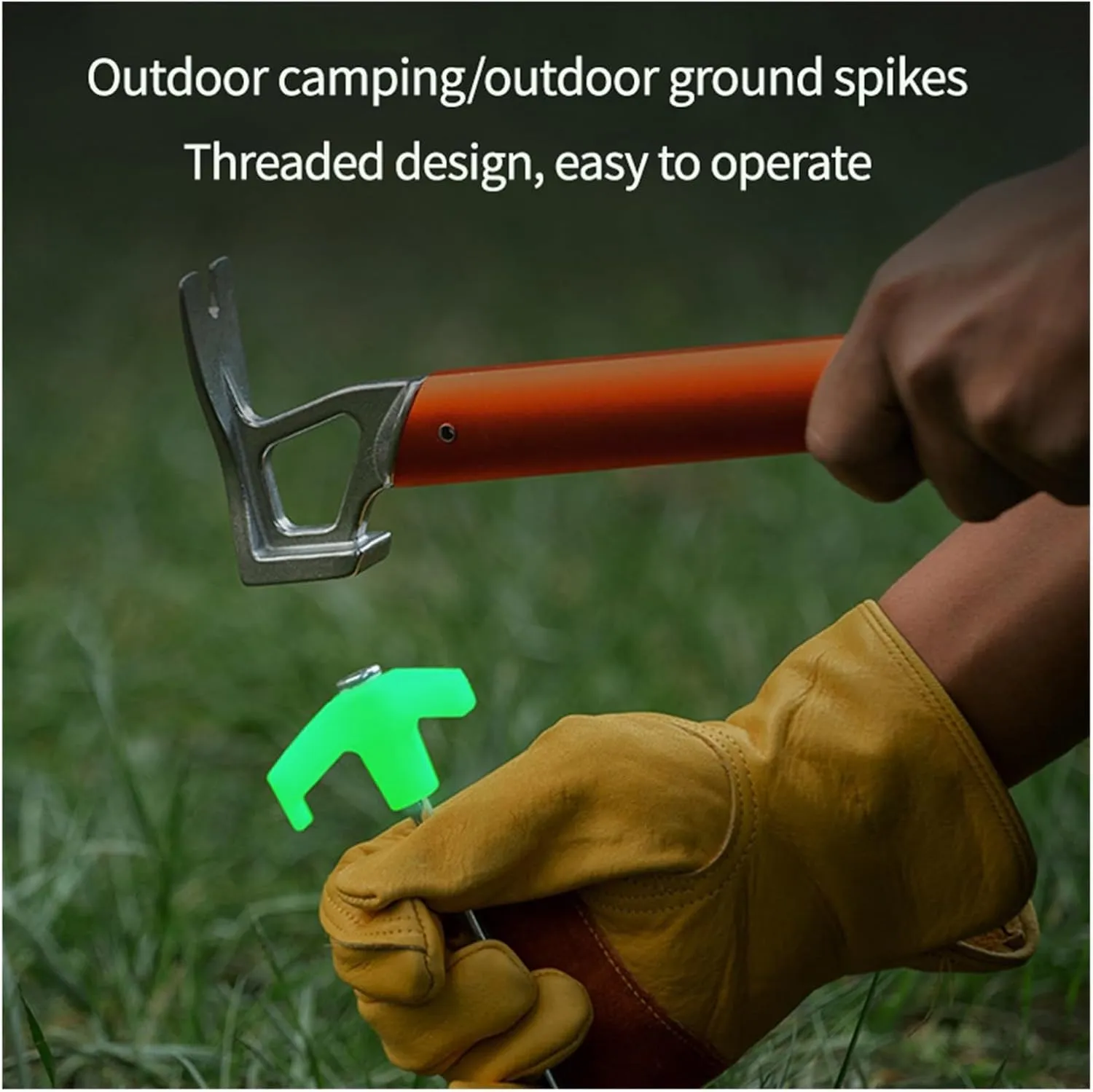 Camping Steel Screw Tent pegs, Outdoor Heavy Duty Steel Anchor Tent pegs 20cm/25cm(Green 20cm)