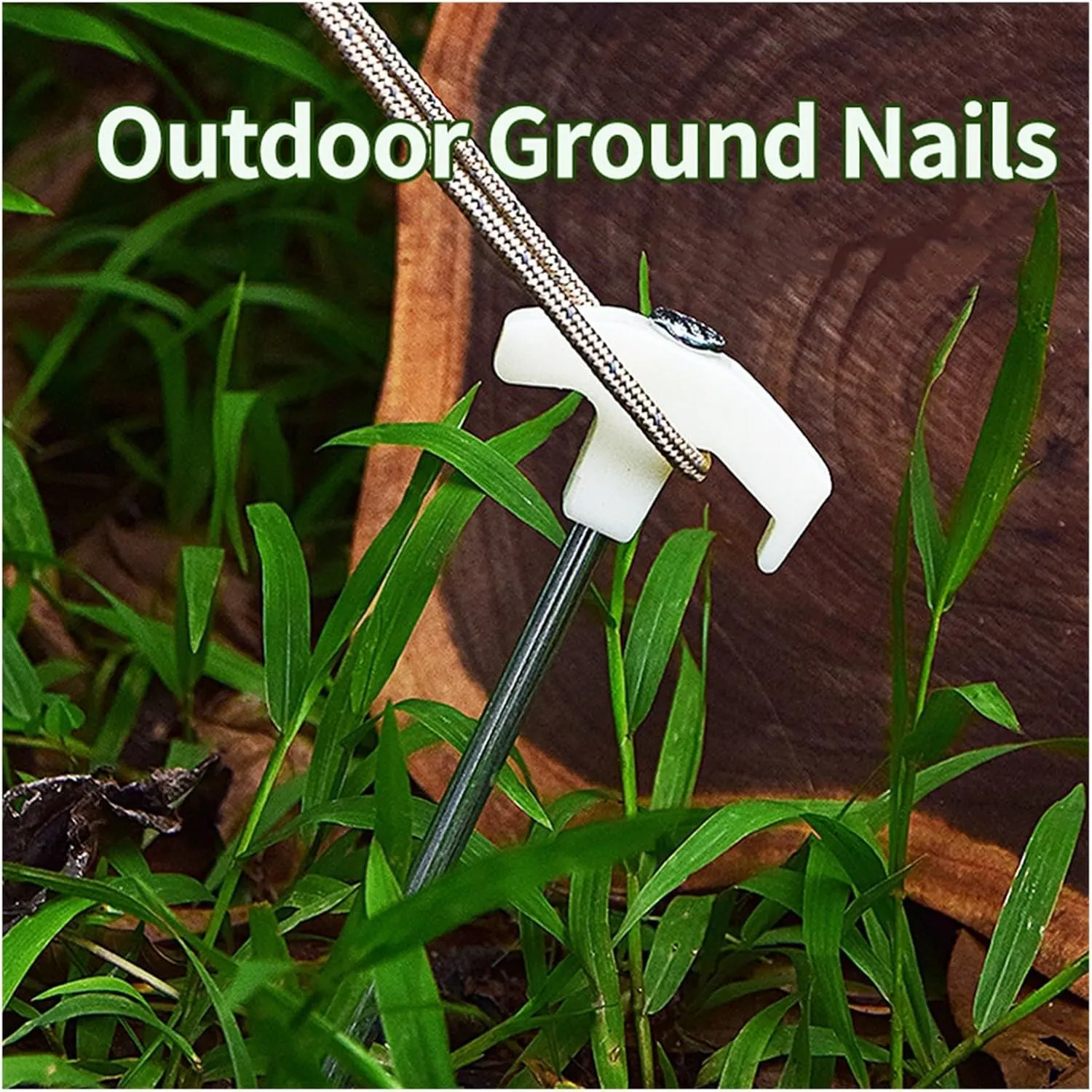 Camping Steel Screw Tent pegs, Outdoor Heavy Duty Steel Anchor Tent pegs 20cm/25cm(Green 20cm)