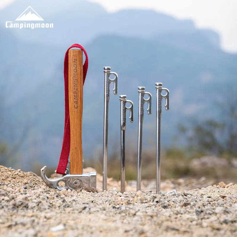 Campingmoon K Series Tent Peg Stakes Pure Forged 420 Stainless Steel Ultra Heavy Duty 20 26 30 35 40 CM Outdoor Camping Canopy Ground Nails Tent