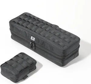 CAMPINGMOON Tactical Admin Molle Pouch Military Camping Tool Bag Storage Case for Peg Hammer Lantern Black BK-40