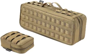 CAMPINGMOON Tactical Admin Molle Pouch Military Camping Tool Bag Storage Case for Peg Hammer Lantern Coyote BG-40