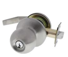 Carbine Australia Classroom set - knob outside Locks / Unlocks, 60/70mm Backset Lever C4 Keyed to Differ Satin Stainless Steel