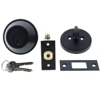Carbine Australia Commercial ALB series Single Cylinder 6 pin Deadbolt 60/70mm Backset - Matte Black & Stainless Steel