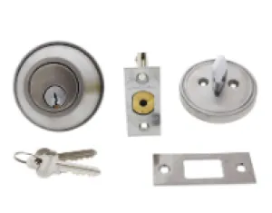 Carbine Australia Commercial ALB series Single Cylinder 6 pin Deadbolt 60/70mm Backset - Matte Black & Stainless Steel