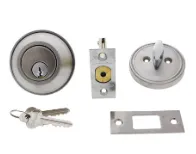 Carbine Australia Commercial ALB series Single Cylinder 6 pin Deadbolt 60/70mm Backset - Matte Black & Stainless Steel