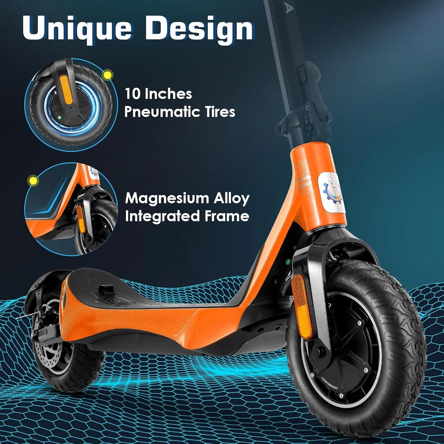 Caroma Electric Scooter, Peak 850W Powerful Motor, 30 Miles Long Range and 36 MPH Top Speed, Turn Signal & Cruise Control, Folding Electric Scooter Adults with Wide Pneumatic Wheel
