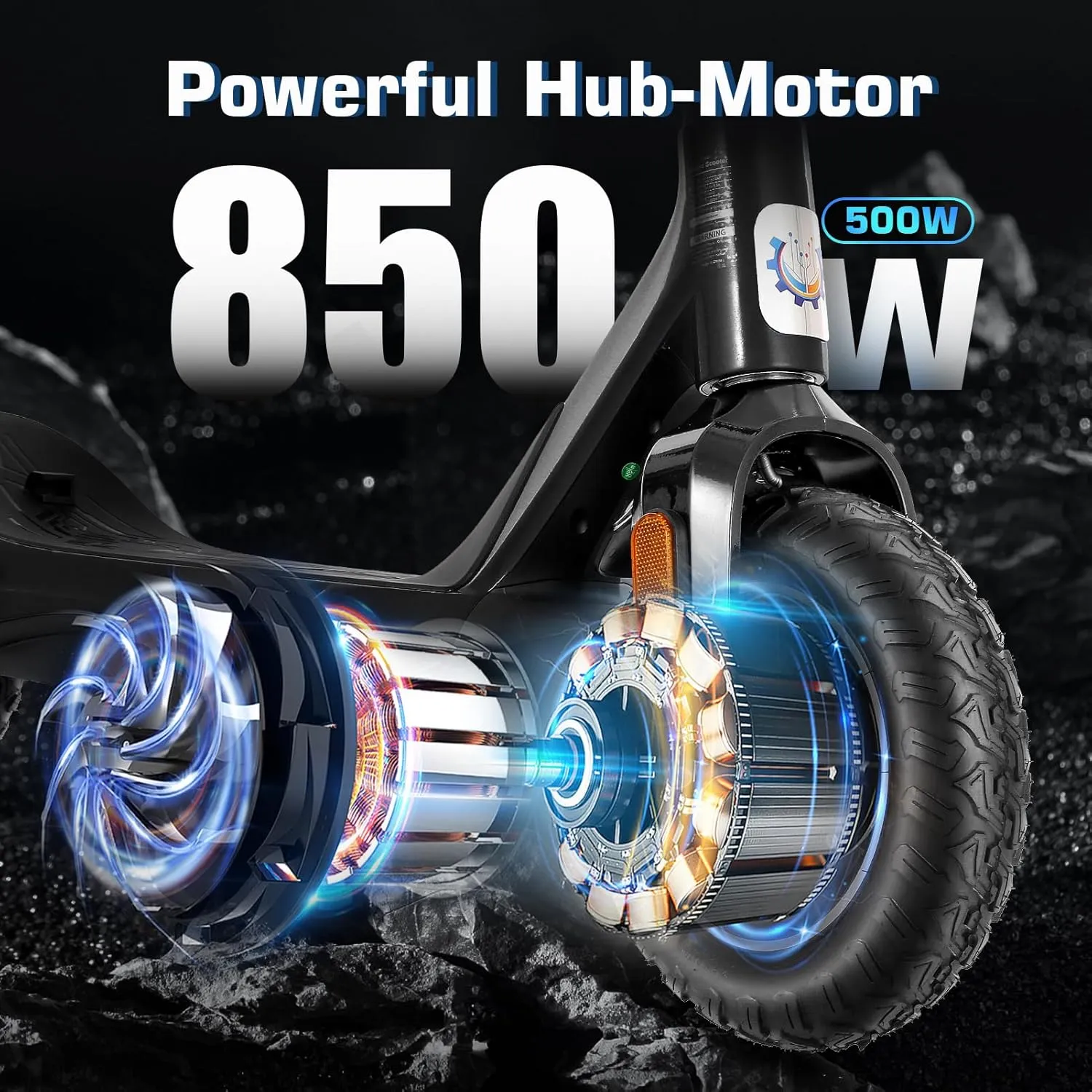 Caroma Electric Scooter, Peak 850W Powerful Motor, 30 Miles Long Range and 36 MPH Top Speed, Turn Signal & Cruise Control, Folding Electric Scooter Adults with Wide Pneumatic Wheel