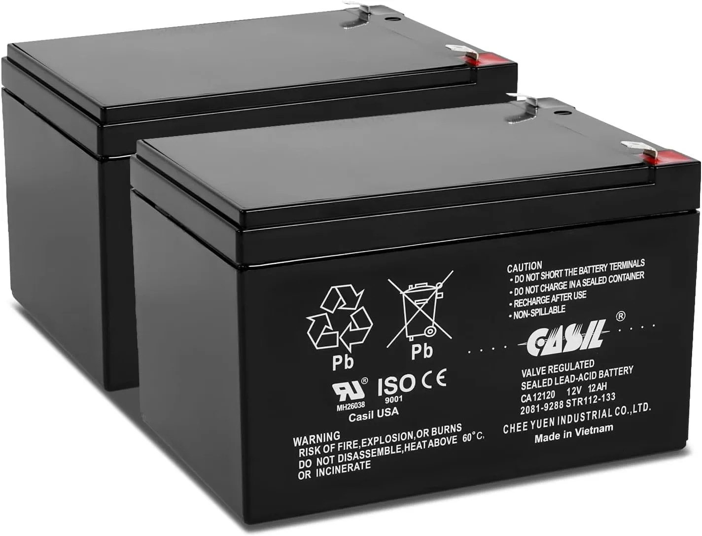 Casil 12V 12Ah Replacement Battery Compatible with INVACARE Lynx L-3, L-4 Sitting Scooter 2 Pack