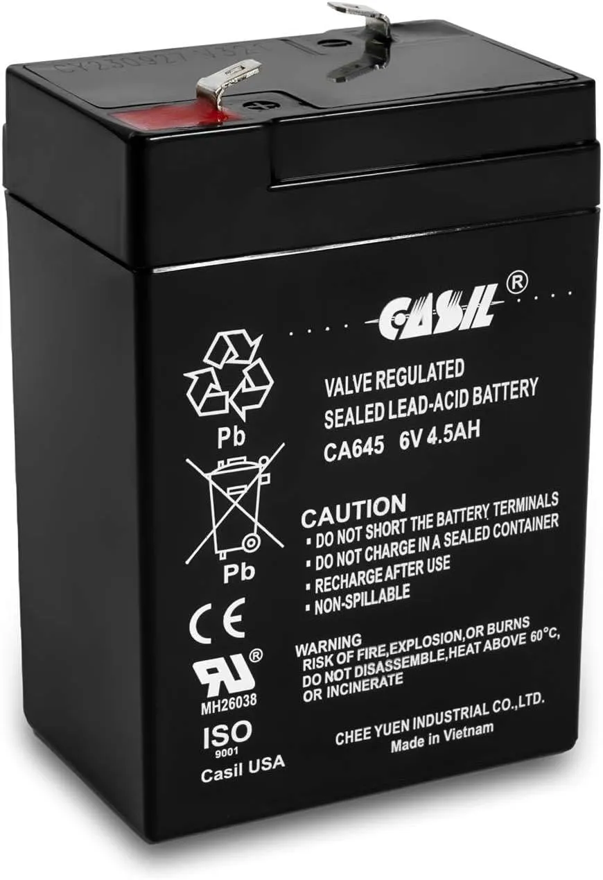 Casil 6V Rechargeable Battery for Deer Feeder - 6 Volt Rechargeable Battery Compatible with Moultrie & Wildgame Innovations Deer Feeder, Durable and Reliable 6V Deer Feeder Battery
