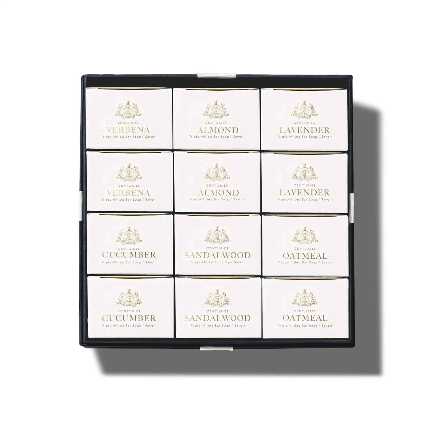 Caswell-Massey Natural Bar Soap Gift Set – Centuries Collection 6 Scent - Plant-Based Formula with Essential Oils - Made in USA – Moisturizing Triple-Milled Body Soap Bars for Men & Women, 12 x 5.8 oz