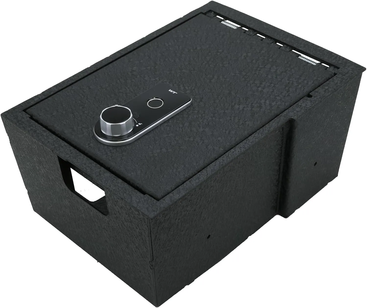 Center Console Gun Safe Vault - WASAI Console Lock Box Compatible with Lincoln Aviator 2019-2025, Fingerprint Lock with Key.
