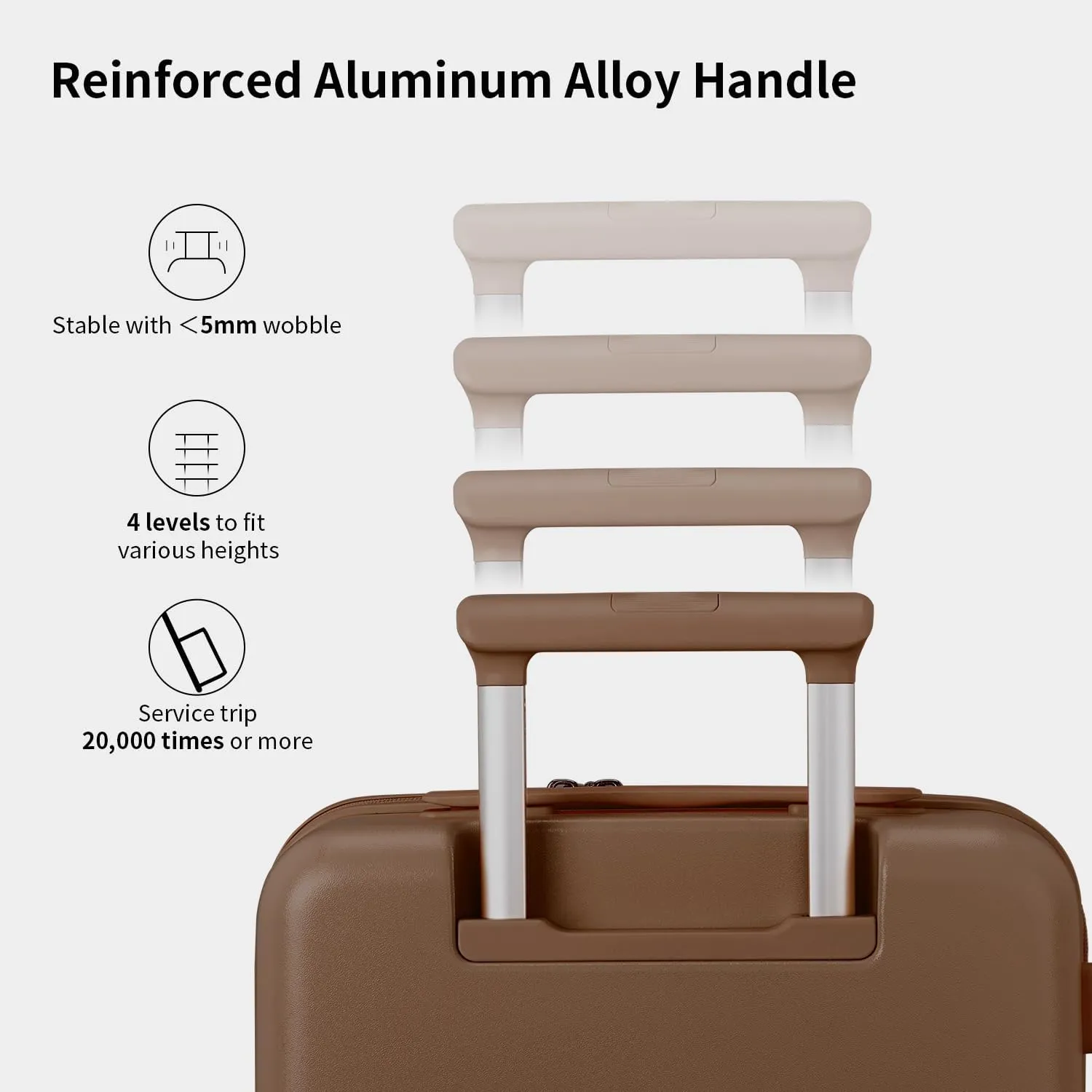 Checked 24 inch Luggage with 8 Spinner Wheels, Large Suitcase with TSA Lock, 100% Lightweight PC Hard Shell travel luggage Suitcases for Men Women, 24-Inch Checked-In, Chocolate Brown