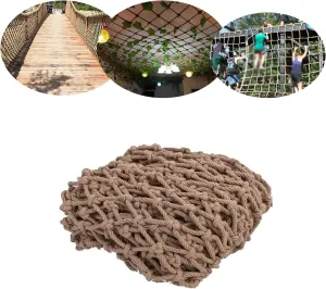 Child Cargo Net Climbing Rope Net Heavy Duty Hemp Rope Decor Birds Net Kids Swingset Outdoor Playground Hammock Protective Net Pets Railing (Size : 1 * 10m(3 * 33ft))