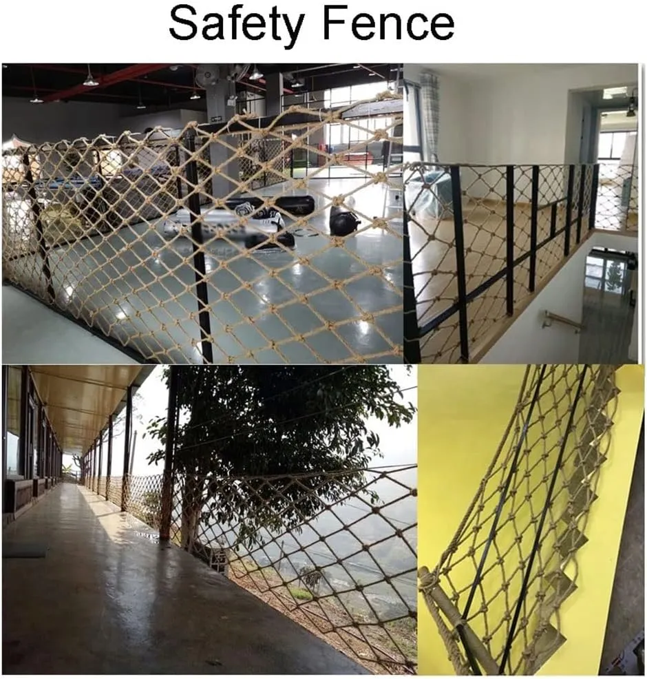 Children Climbing Frame Net, Rope Netting Climbing Cargo Net Playground Kids Child Rock Ladder Wall Hammock Tree House Playset (Color : 10mm*10cm, Size : 1x2m (3.28X6.56ft))