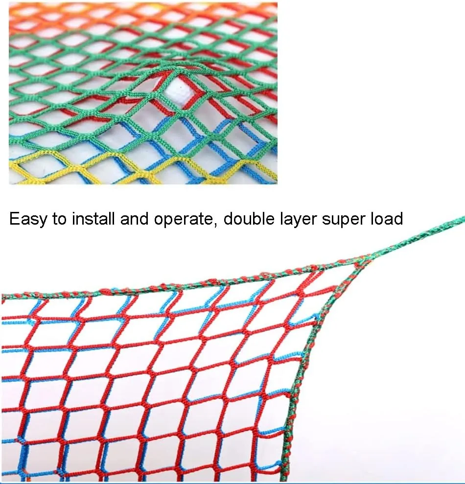 Climbing Cargo Net 5mm Thick 5cm mesh Treehouse net Double Layers Playground Safety Net Climbing Cargo net Cargo Rope net Used for Treehouse Accessories