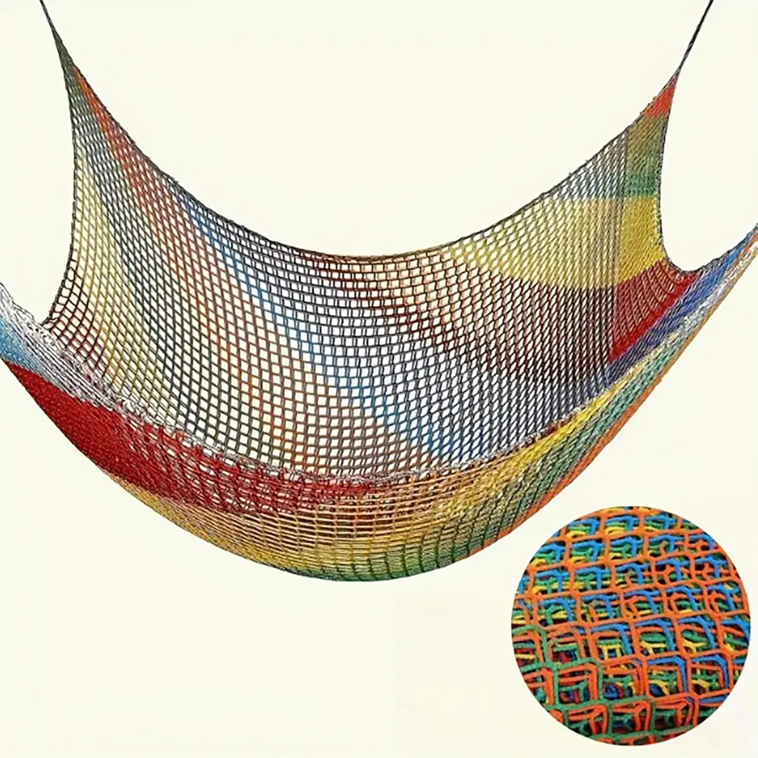 Climbing Cargo Net, Double Layers Playground Safety Net, Rope Bridge Nets, Small Aperture Hammock Net, for Treehouse,Obstacle Training,Back Yard(Size:1.5x2m)