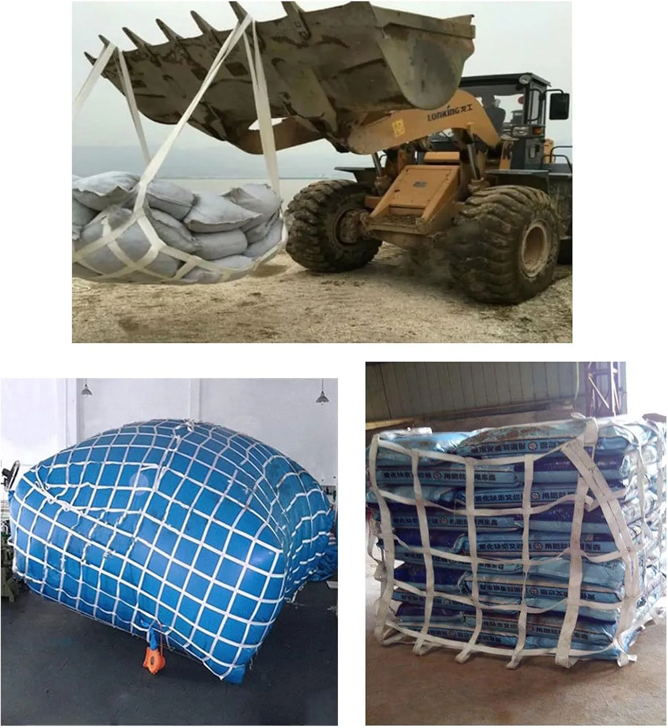 Climbing Cargo Net Heavy Duty,Ninja Net,Rope Ladder for Kids Outdoor Treehouse Backyard Playground Indoor Obstacle Webbing Net for Swing Set Jungle Gym Accessories for Slacklines,White