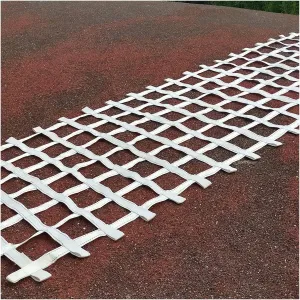 Climbing Cargo Net Heavy Duty,Ninja Net,Rope Ladder for Kids Outdoor Treehouse Backyard Playground Indoor Obstacle Webbing Net for Swing Set Jungle Gym Accessories for Slacklines,White