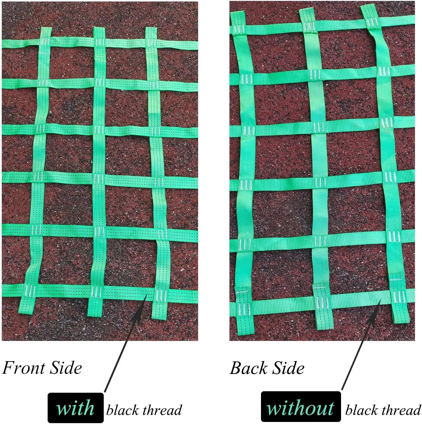 Climbing Cargo Net,Outdoor Ninja Obstacle Net for Kids Backyard,Indoor Rope Ladder Playground Swing Set Treehouse Netting Webbing Climbing Heavy Duty Nets,Accessories for Slacklines,Green
