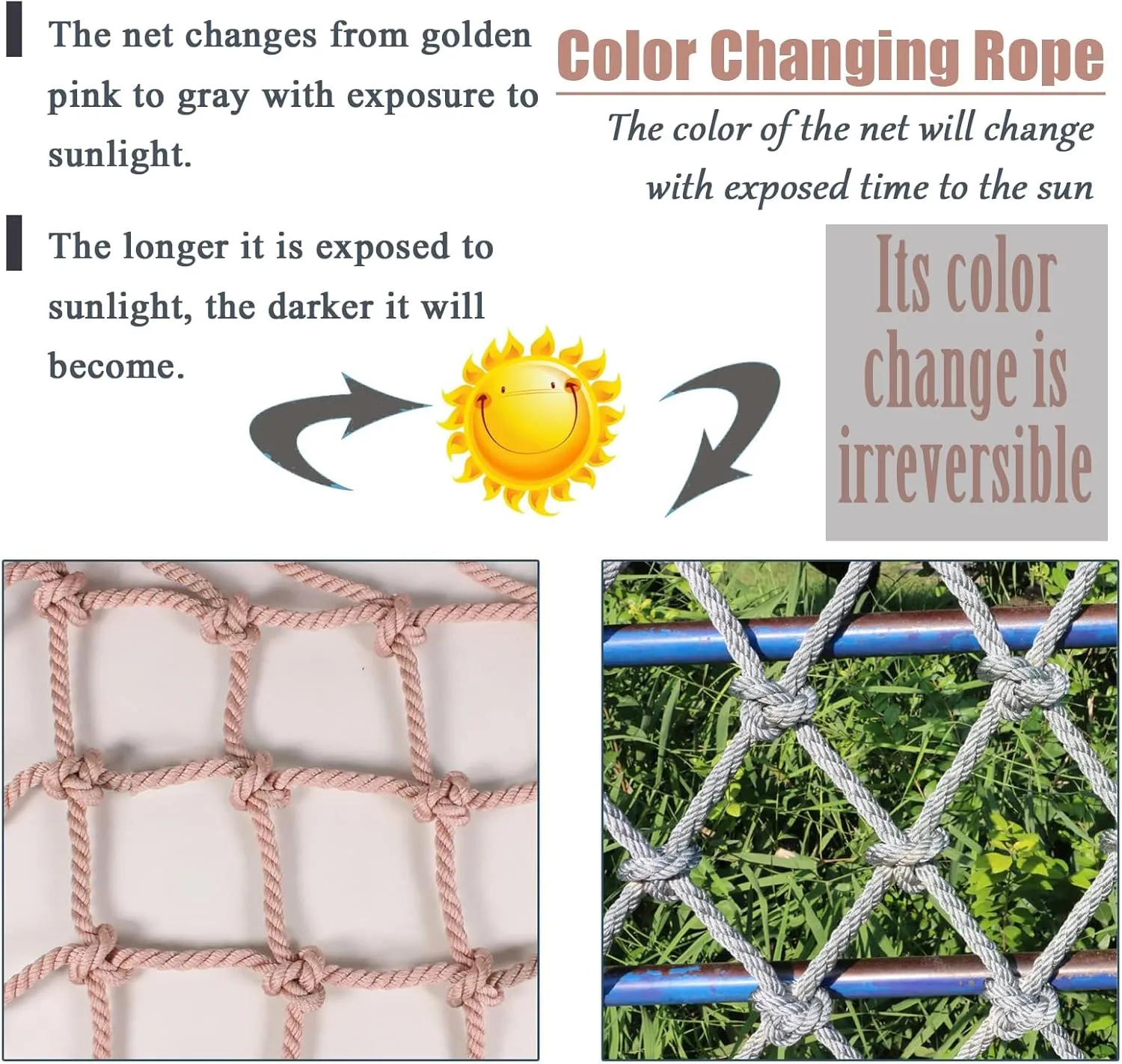 Climbing Cargo Rope Net for Kids,Outdoor Tree Backyard Playground Netting for Climbing Swing Children's Fitness Frame Equipment Net,5.5 * 10m