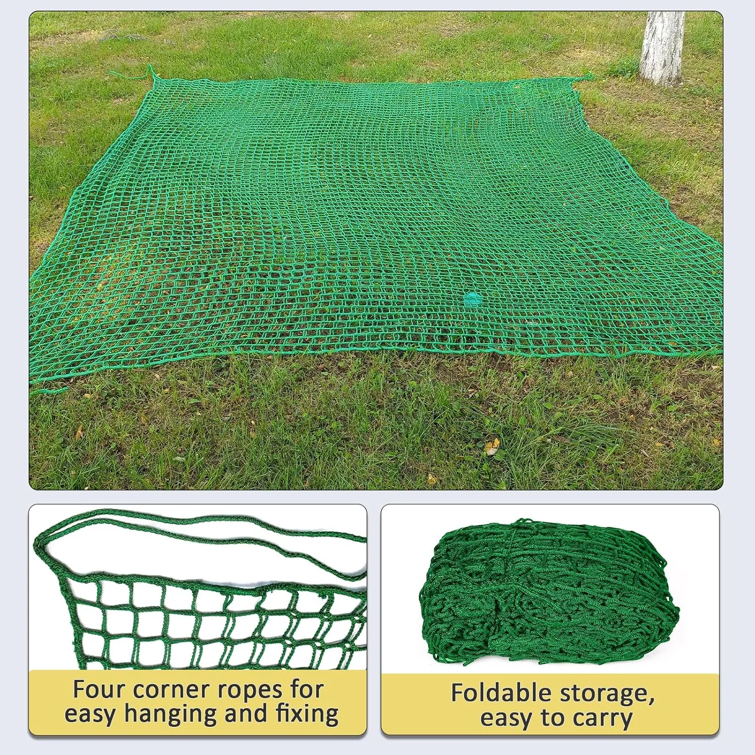 Climbing Net for Kids Double Layers Playground Safety Net Polyester Climbing Cargo Net Rope Bridge Nets for Treehouse Backyard Monkey Bars