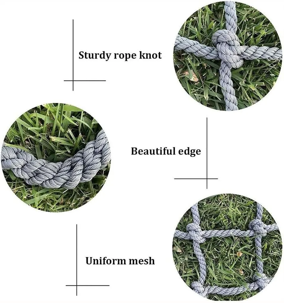 Climbing Net Hammock Swing Safety Climbing Frame Climb Rope Netting Cargo Kids Nets for Kids,Safety Nets Cargo Rope (Color : 6mm-15cm, Size : 1X2m/3.3X6.6ft)